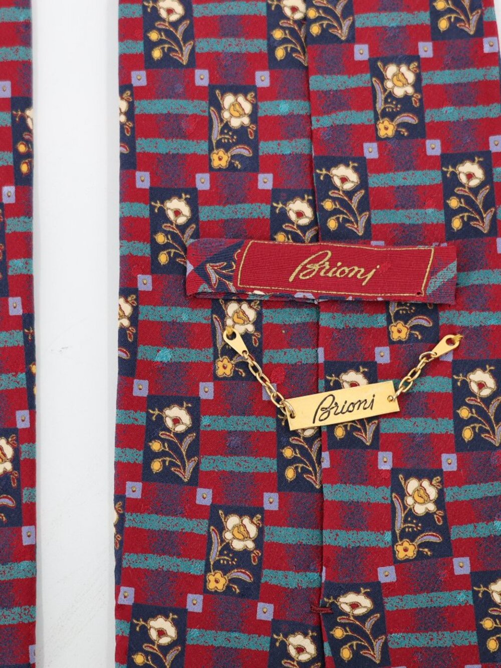 Brioni Tie Mens w4 L60 Designer Geometric Floral Luxury Necktie geometric - Picture 2 of 10